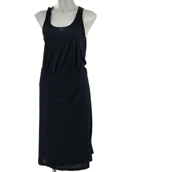 A.L.C. Dresses & Skirts - A.L.C. Scoop Neck Midi Wrap Skirt Dress 100% Viscose Size M Classic Comfort FLAW